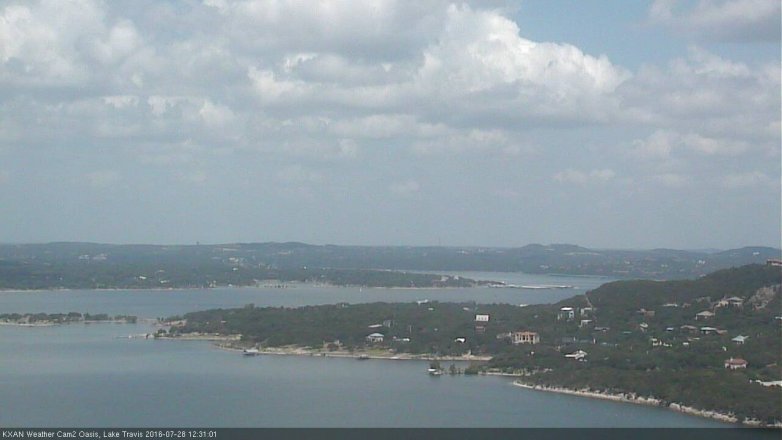 Lake Travis webcam, July 28, 2016 11:40 AM CT