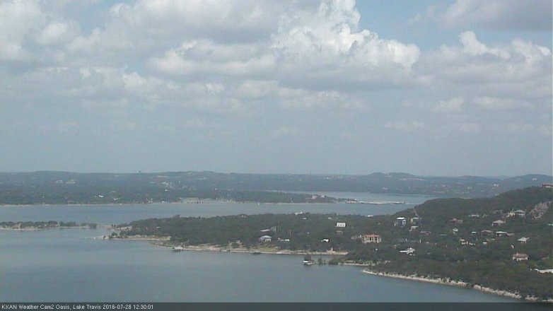 Lake Travis webcam, July 28, 2016 11:45 AM CT