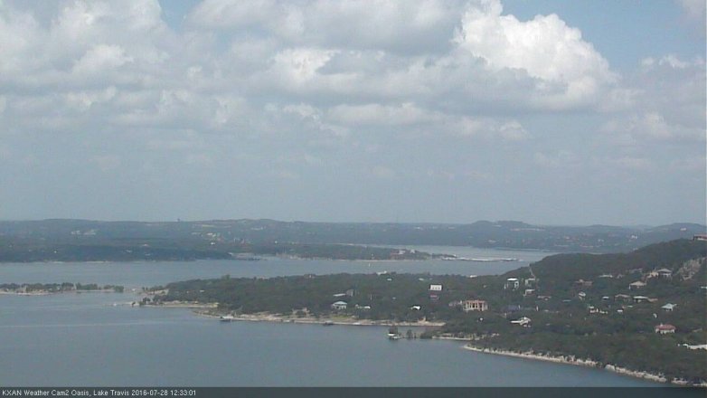 Lake Travis webcam, July 28, 2016 11:50 AM CT