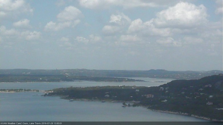 Lake Travis webcam, July 28, 2016 12:15 PM CT