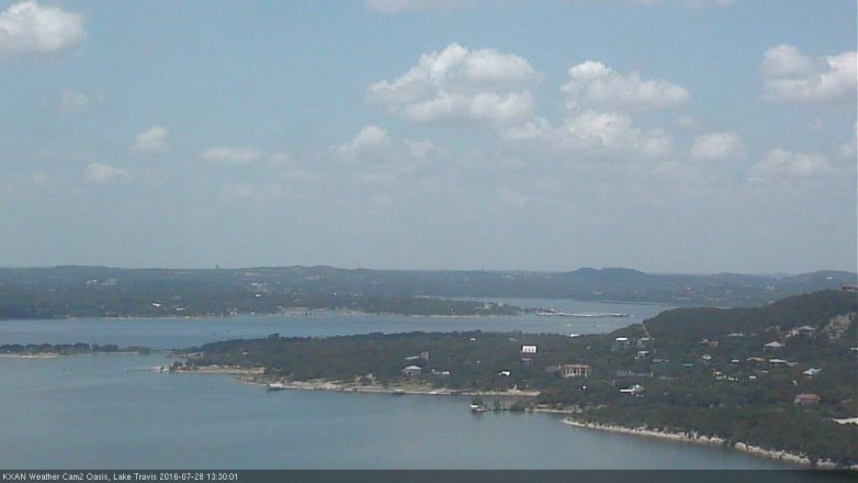 Lake Travis webcam, July 28, 2016 12:35 PM CT