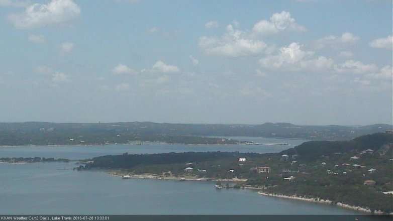 Lake Travis webcam, July 28, 2016 1:05 PM CT