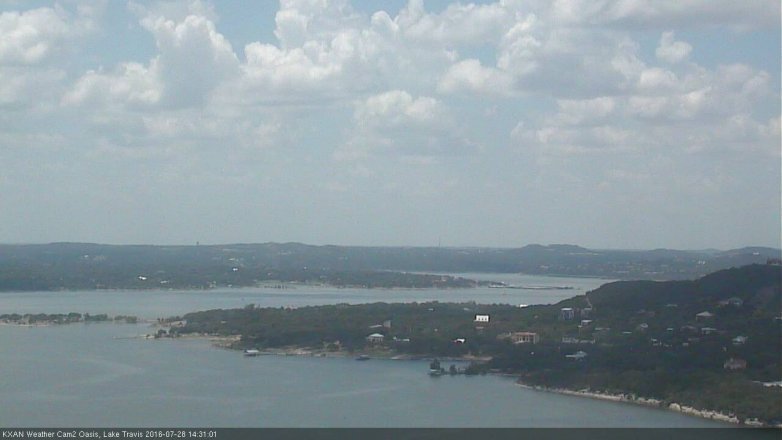 Lake Travis webcam, July 28, 2016 2:00 PM CT