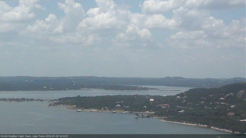 Lake Travis webcam, July 28, 2016 2:05 PM CT