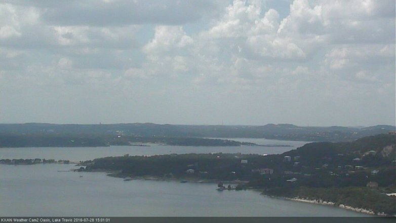 Lake Travis webcam, July 28, 2016 2:30 PM CT