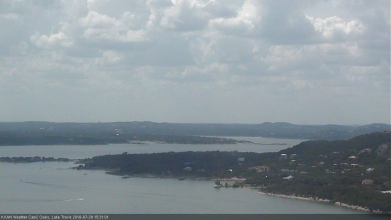 Lake Travis webcam, July 28, 2016 3:00 PM CT