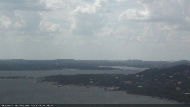 Lake Travis webcam, July 28, 2016 3:25 PM CT