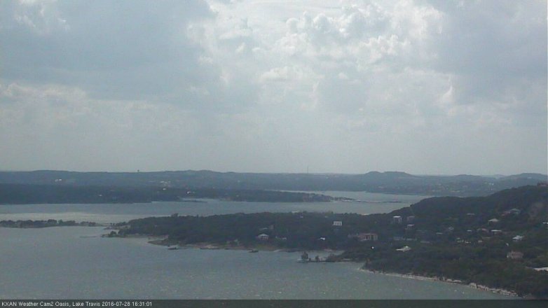 Lake Travis webcam, July 28, 2016 3:55 PM CT