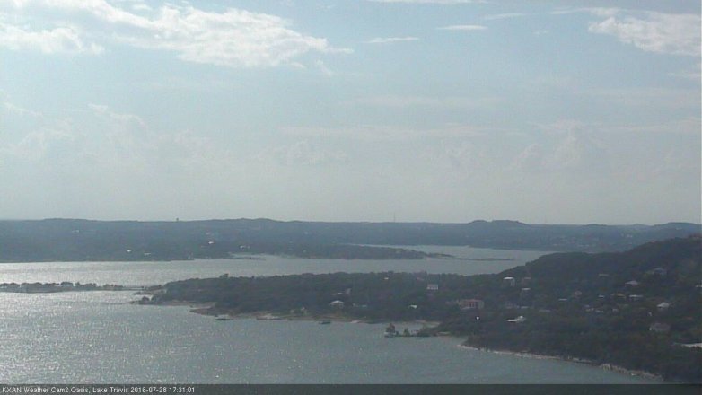 Lake Travis webcam, July 28, 2016 4:40 PM CT