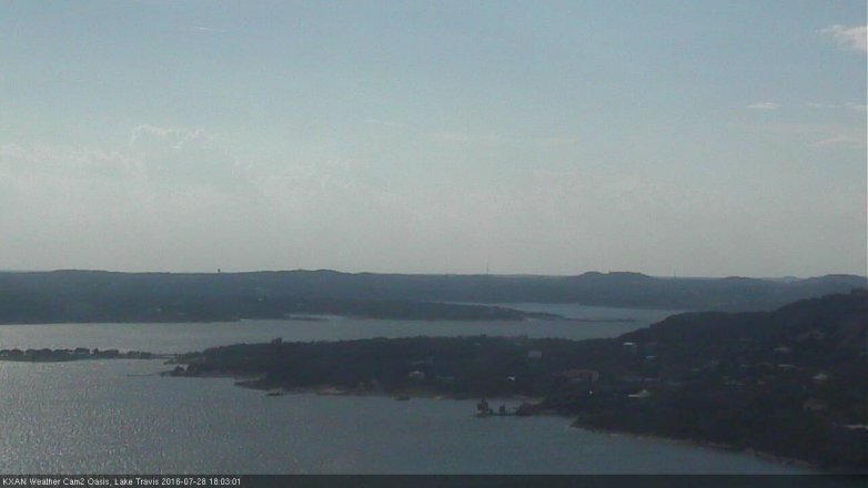 Lake Travis webcam, July 28, 2016 5:10 PM CT