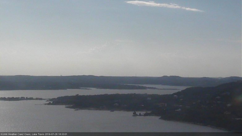 Lake Travis webcam, July 28, 2016 5:45 PM CT