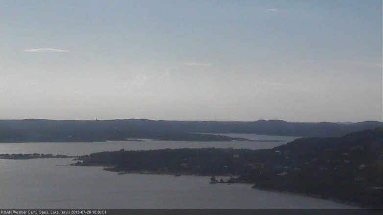Lake Travis webcam, July 28, 2016 5:50 PM CT
