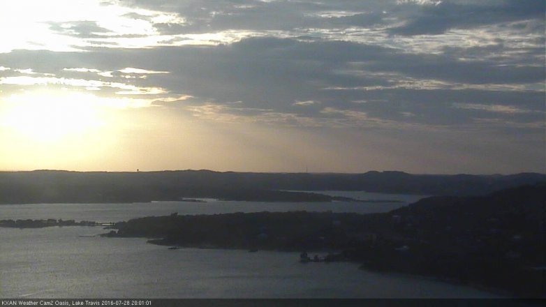 Lake Travis webcam, July 28, 2016 7:10 PM CT