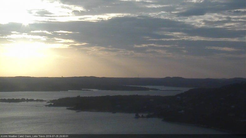 Lake Travis webcam, July 28, 2016 7:20 PM CT
