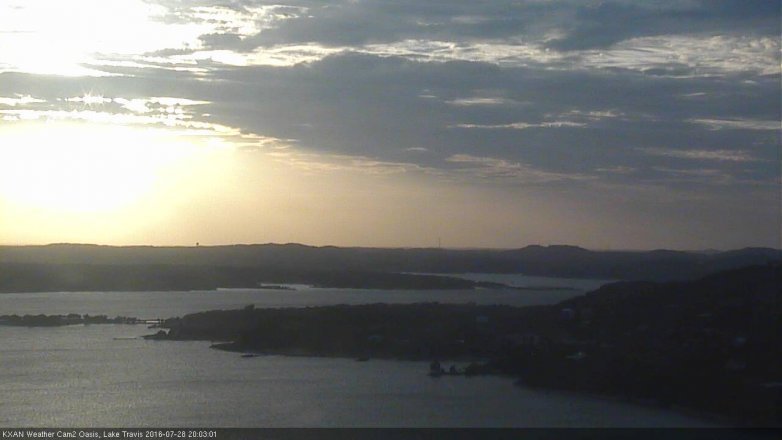 Lake Travis webcam, July 28, 2016 7:35 PM CT