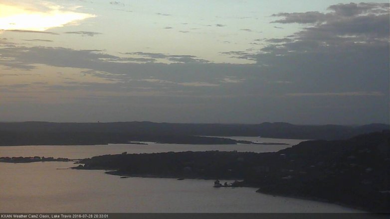 Lake Travis webcam, July 28, 2016 8:00 PM CT