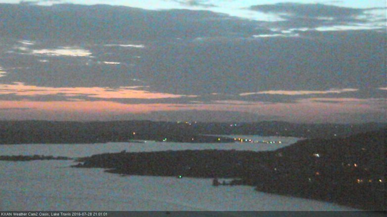 Lake Travis webcam, July 28, 2016 8:25 PM CT