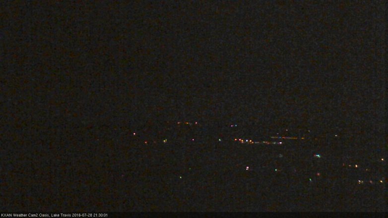 Lake Travis webcam, July 28, 2016 9:00 PM CT