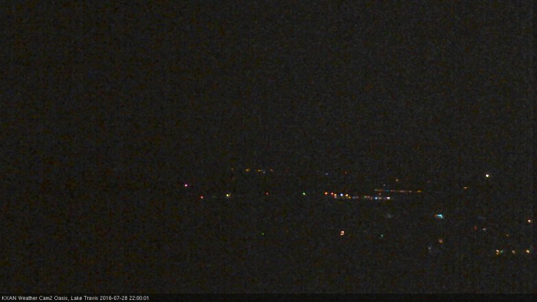 Lake Travis webcam, July 28, 2016 9:30 PM CT