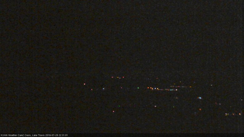 Lake Travis webcam, July 28, 2016 9:50 PM CT