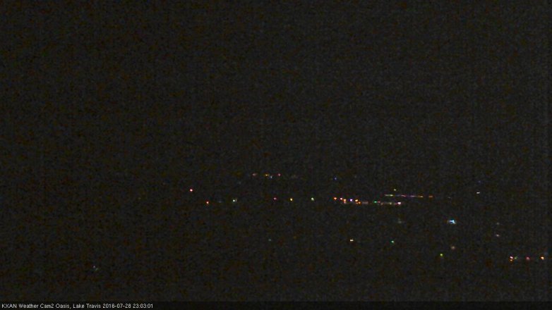 Lake Travis webcam, July 28, 2016 10:35 PM CT