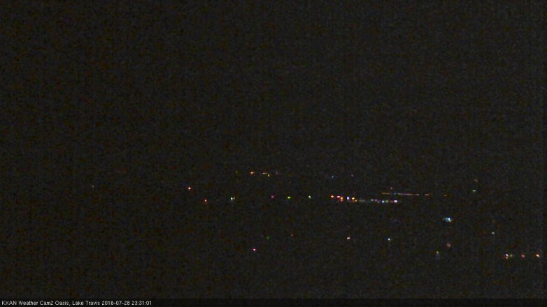 Lake Travis webcam, July 28, 2016 10:50 PM CT