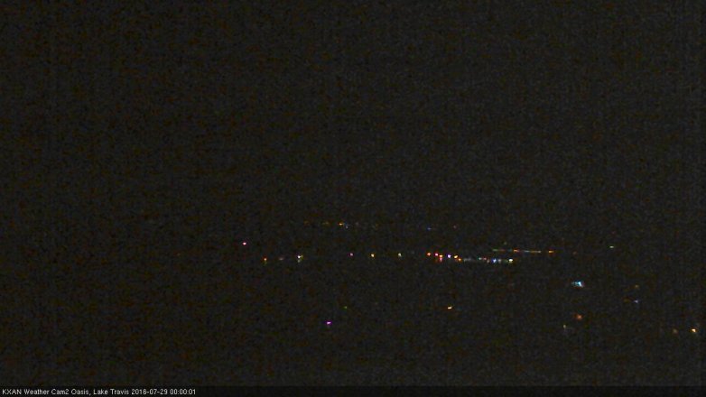 Lake Travis webcam, July 28, 2016 11:10 PM CT