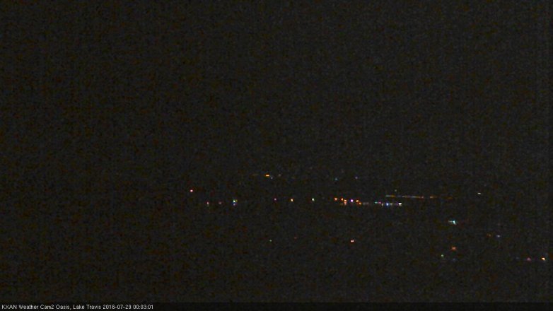 Lake Travis webcam, July 28, 2016 11:25 PM CT