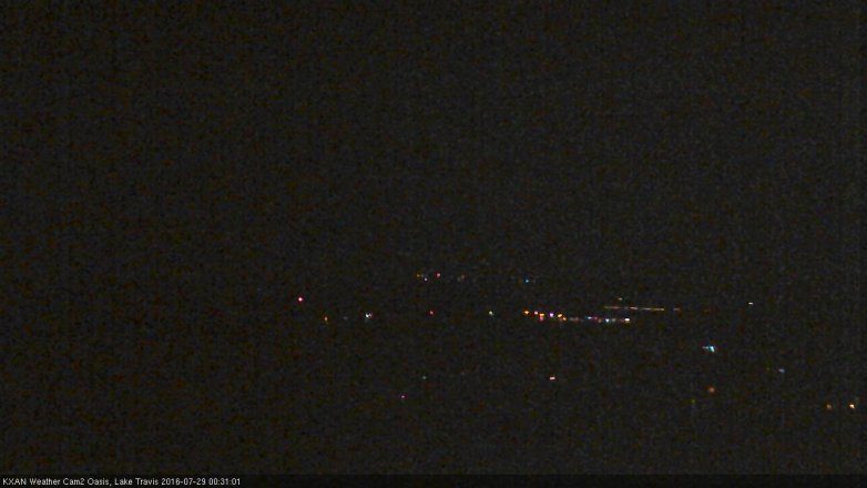 Lake Travis webcam, July 28, 2016 11:35 PM CT