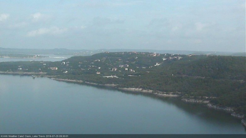 Lake Travis webcam, July 29, 2016 9:00 AM CT