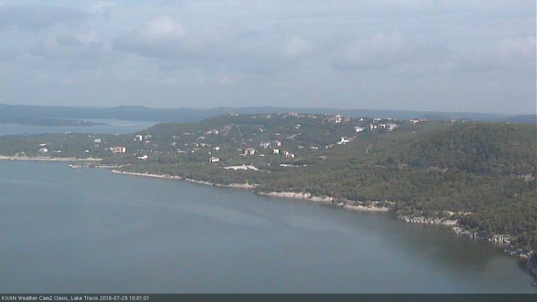 Lake Travis webcam, July 29, 2016 9:30 AM CT