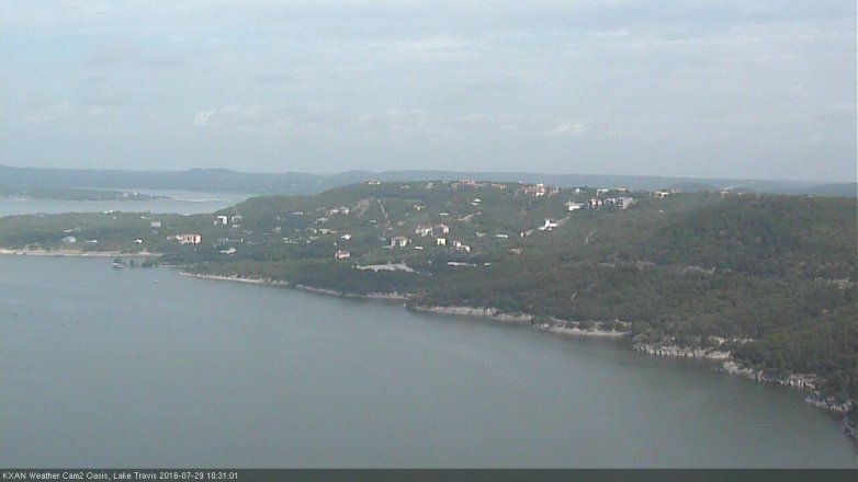 Lake Travis webcam, July 29, 2016 9:40 AM CT