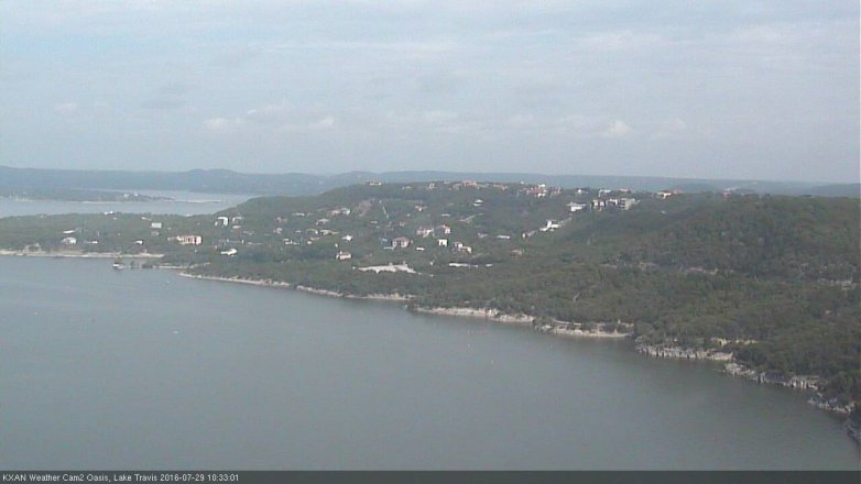 Lake Travis webcam, July 29, 2016 10:00 AM CT