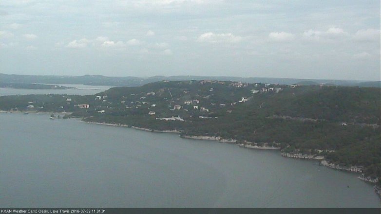 Lake Travis webcam, July 29, 2016 10:05 AM CT