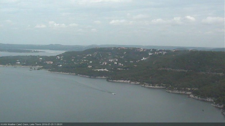 Lake Travis webcam, July 29, 2016 10:30 AM CT