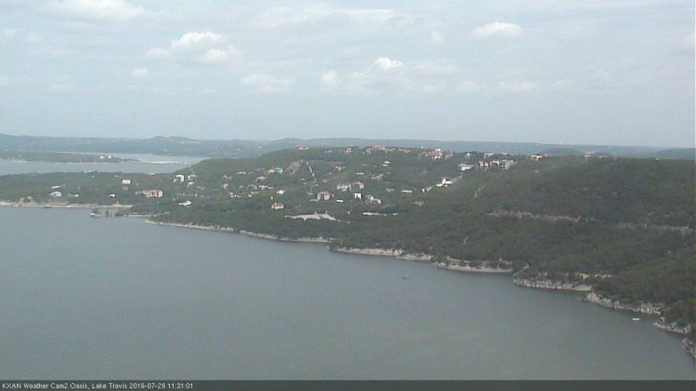 Lake Travis webcam, July 29, 2016 10:40 AM CT
