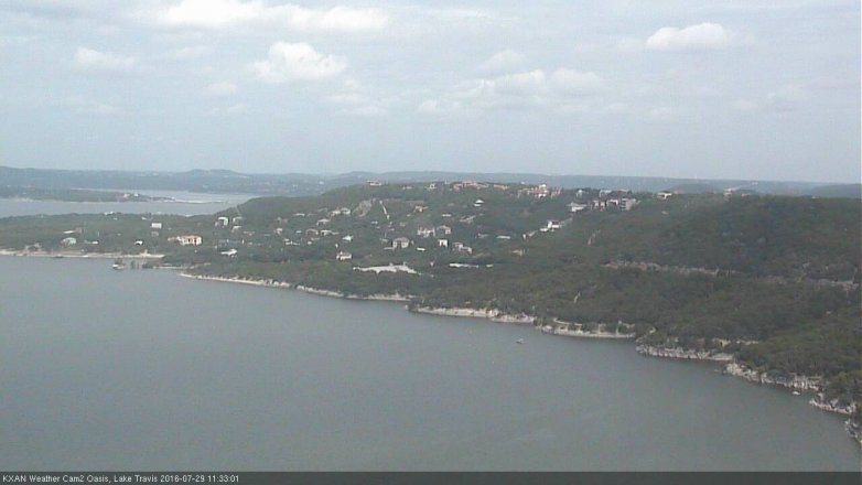 Lake Travis webcam, July 29, 2016 10:50 AM CT