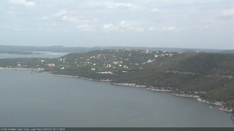 Lake Travis webcam, July 29, 2016 10:55 AM CT