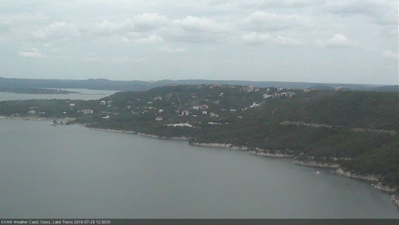 Lake Travis webcam, July 29, 2016 11:45 AM CT