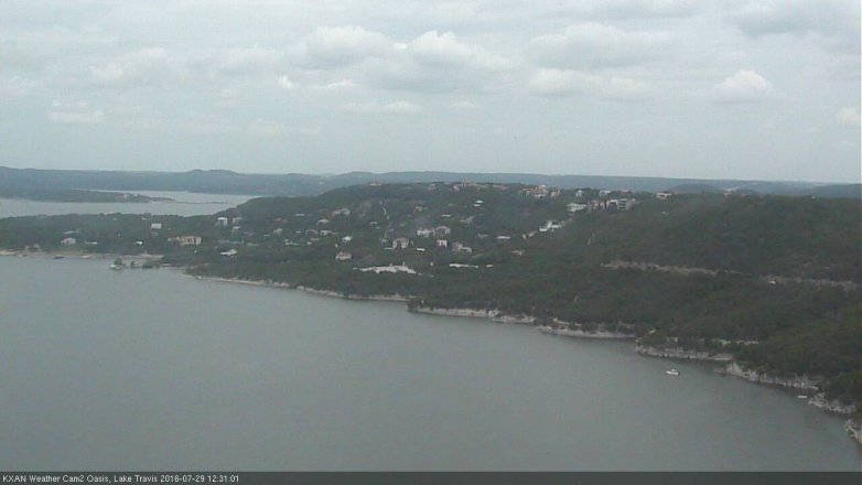 Lake Travis webcam, July 29, 2016 12:00 PM CT