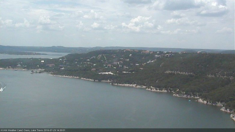 Lake Travis webcam, July 29, 2016 1:50 PM CT