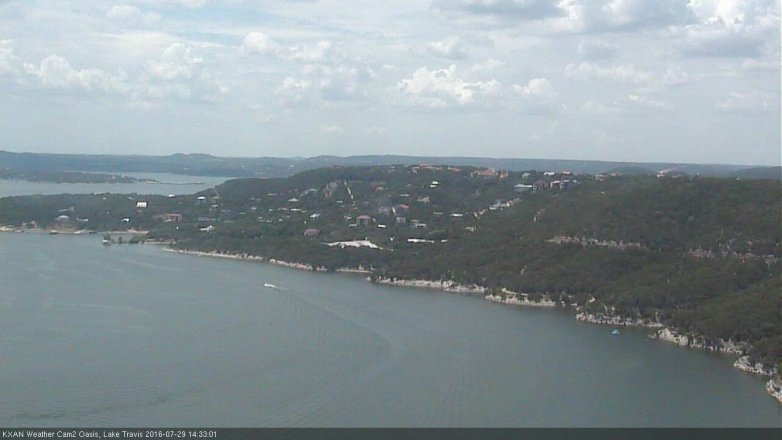 Lake Travis webcam, July 29, 2016 1:55 PM CT