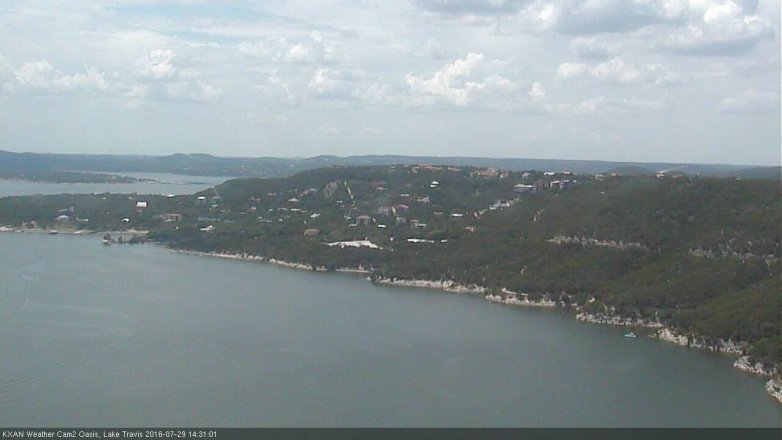 Lake Travis webcam, July 29, 2016 2:00 PM CT