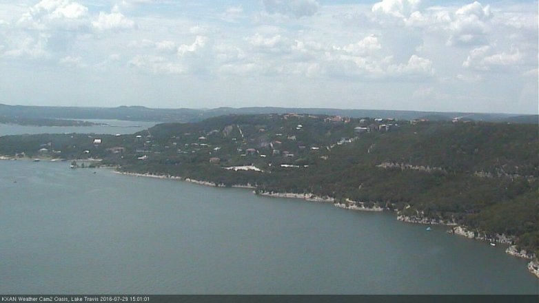 Lake Travis webcam, July 29, 2016 2:20 PM CT