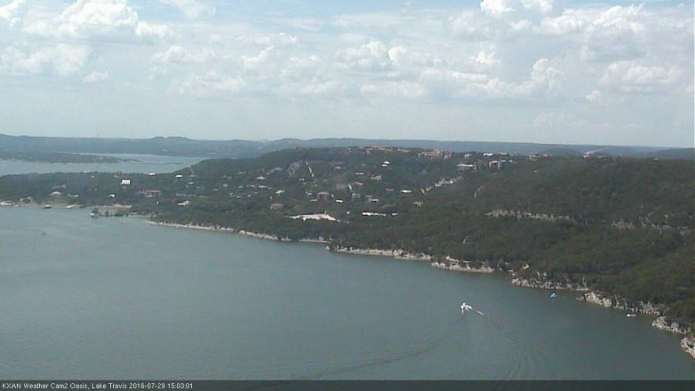Lake Travis webcam, July 29, 2016 2:35 PM CT