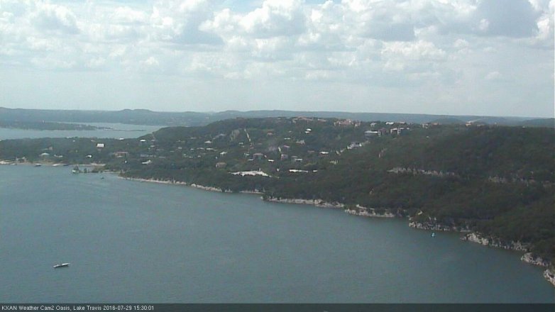 Lake Travis webcam, July 29, 2016 3:00 PM CT