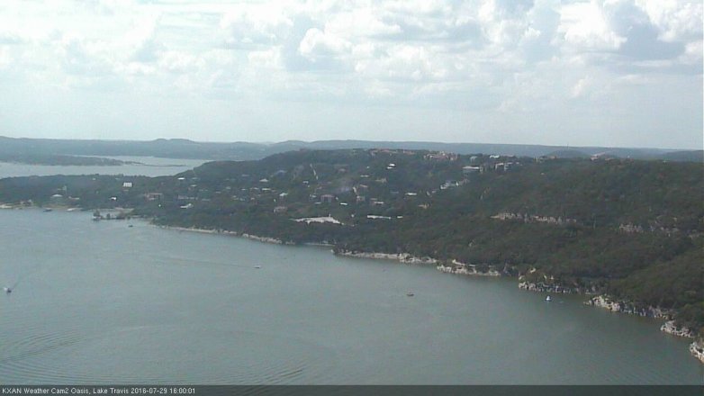 Lake Travis webcam, July 29, 2016 3:05 PM CT