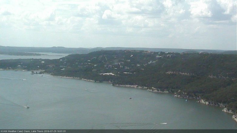 Lake Travis webcam, July 29, 2016 3:15 PM CT