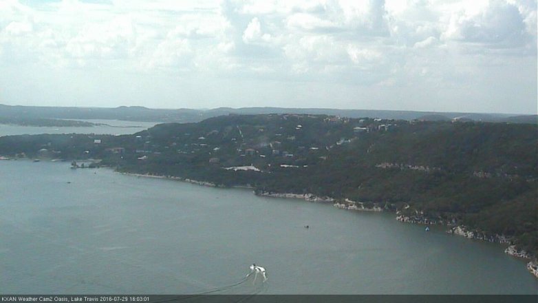 Lake Travis webcam, July 29, 2016 3:20 PM CT