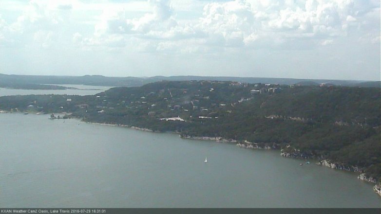 Lake Travis webcam, July 29, 2016 3:45 PM CT